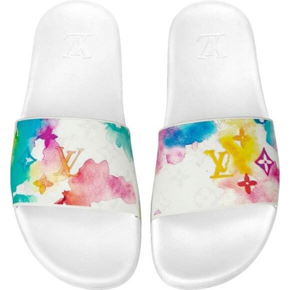 Louis Vuitton Waterfront Mule Watercolor Monogram Slide Sandal UK 9 US 10 11 - Picture 9 of 16